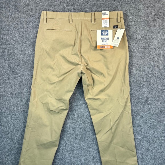Dockers Men's Slim Fit Workday Khaki Smart 360 Flex Pants 36x30 4-Way Stretch - Picture 3 of 12